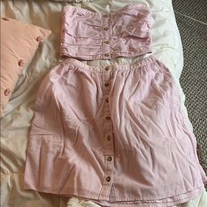 2 piece skirt and tube top